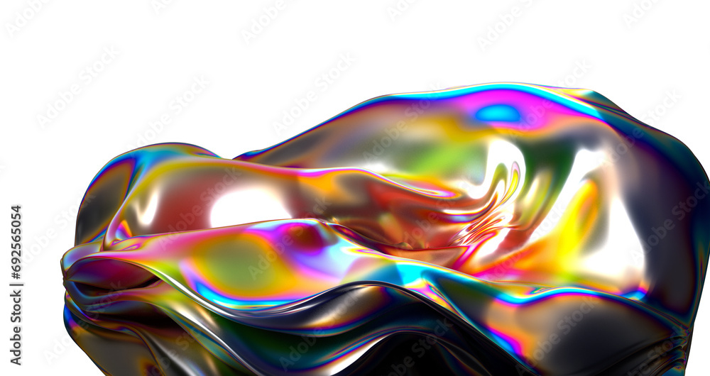 Obraz premium Cosmic Holography: Discover the Boundless Universe of a 3D Holographic Background