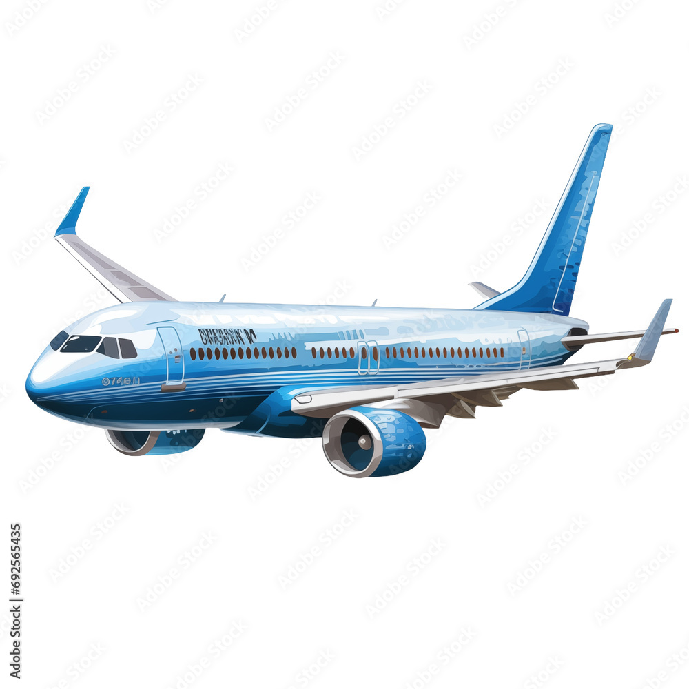 Airplane isolated on transparent background