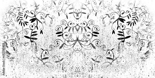 Vektor Vintage Strukturen und florale Muster