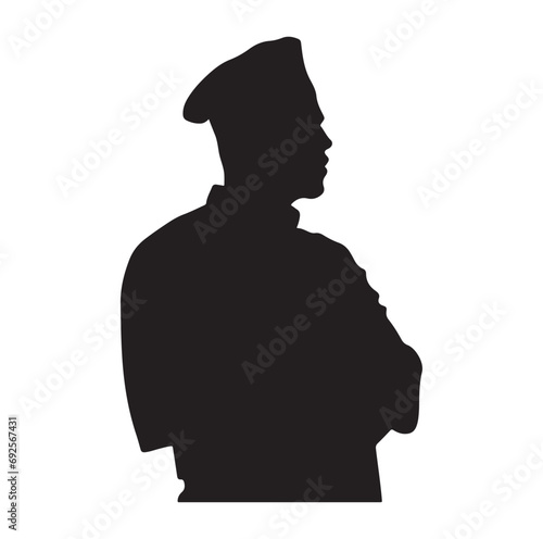Chef silhouette vector illustrations.