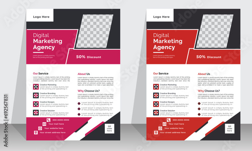 Professional newest creative corporate business flyer template print design