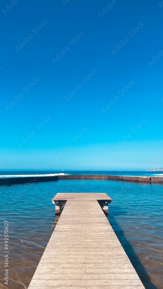 wooden pier in the sea