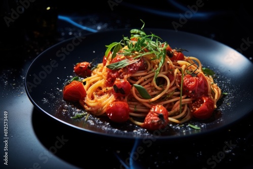 spaghetti with tomato sauce