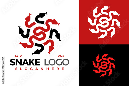 Letter S Snake Logo design vector symbol icon illustration