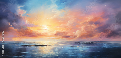 sunset over the sea