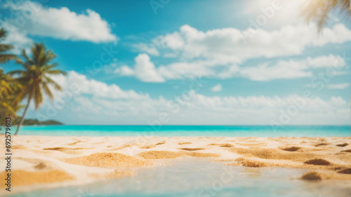 Whispers of Sea Breeze: Tilt Shift View on a Bahamas Beach