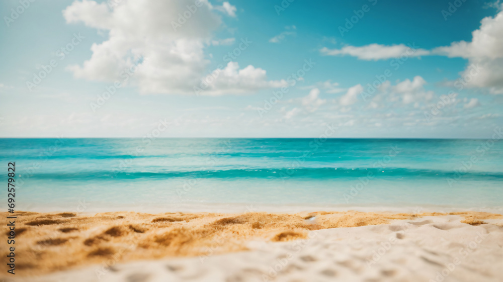 Whispers of Sea Breeze: Tilt Shift View on a Bahamas Beach