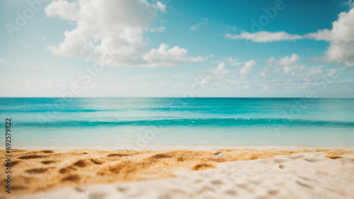 Whispers of Sea Breeze  Tilt Shift View on a Bahamas Beach