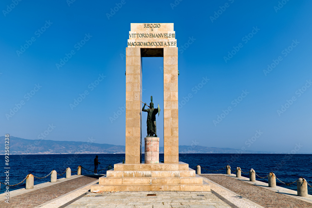 Reggio Calabria. Calabria Italy. Monument to Vittorio Emanuele on the seafront