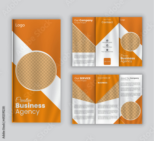 Creative modern business trifold brochur template