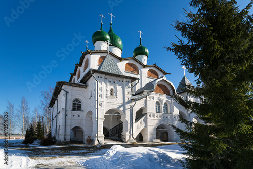 The Vyazhishchi Convent of Saint Nicholas in the village of Vyazhishchi, Novgorod the Great, Russia photo