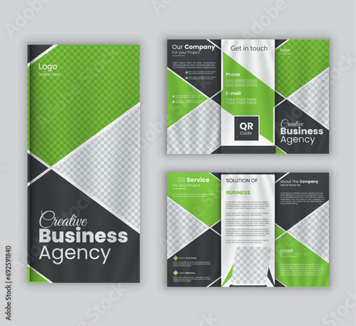 Creative modern business trifold brochur template