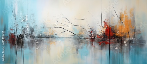 Fototapeta Naklejka Na Ścianę i Meble -  Art painting on canvas abstract background with texture