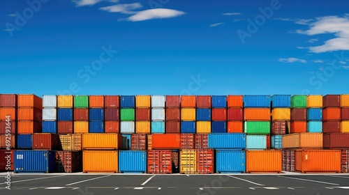 transportation container warehouse background illustration distribution supply, chain cargo, freight import transportation container warehouse background photo