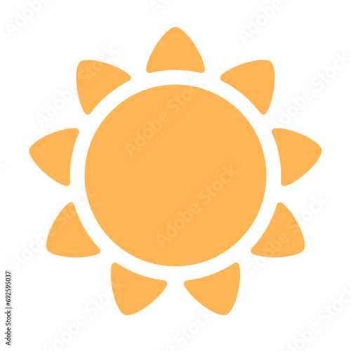 かわいい太陽のアイコン素材
