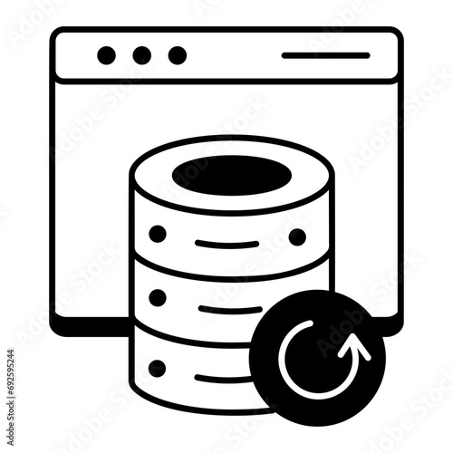 An editable web cache line icon 