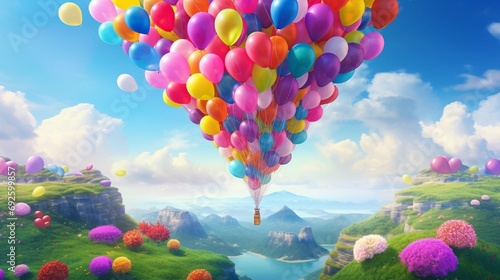 Float into the world of joy on your birthday with a bunch of cheerful air balloons. Their vibrant hues will a visual spectacle, setting the perfect tone for celebration.