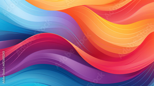 Vibrant, Colorful Abstract Wave Background or Wallpaper © Karl