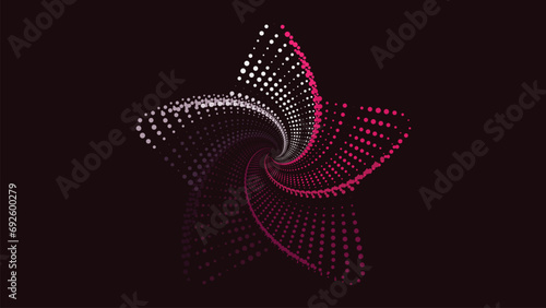 Abstarct spiral spinning colorful wavy line background.