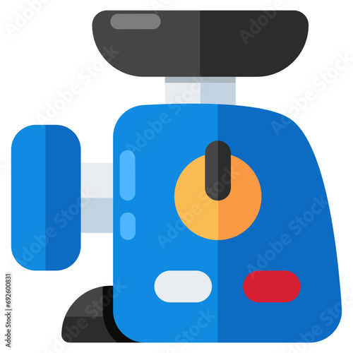 Vector design of meat grinder