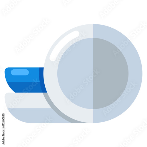 Conceptual flat design icon of plates 