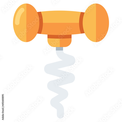 An icon design of cork puller, corkscrew 