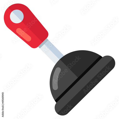 Editable design icon of plunger