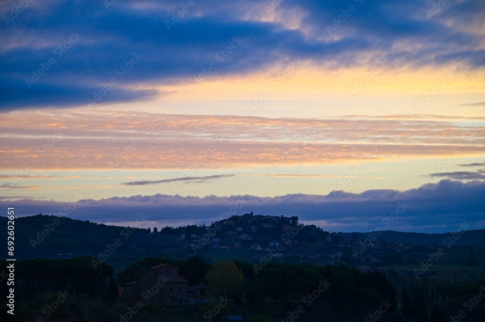 Spectacular Sunrises in Winter in Umbria, Italy