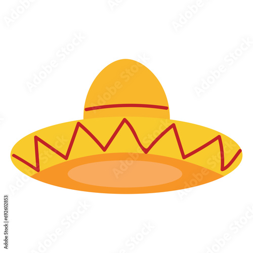Isolated traditional mexican hat icon Vector