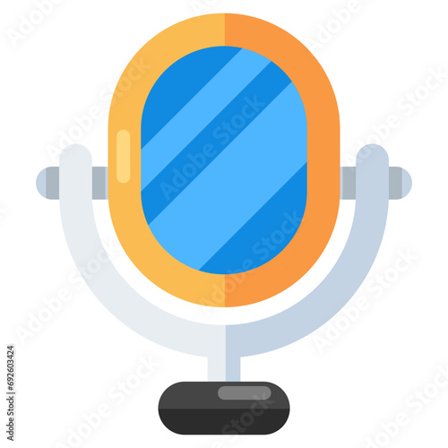 Modern design icon of pedestal mirror 
