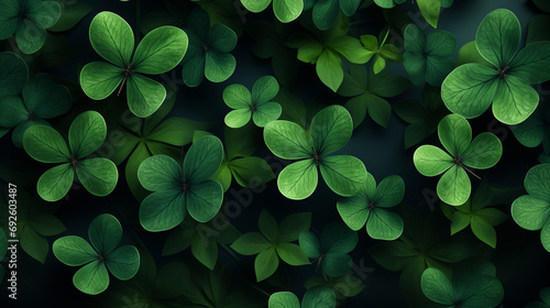 Background of clover leaves for St. Patrick's Day