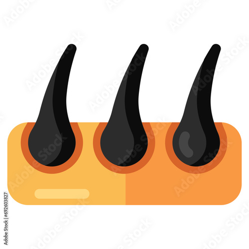A unique design icon of follicle 