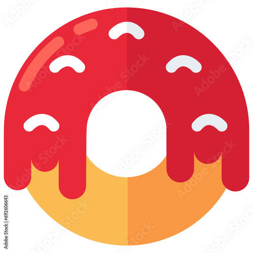 Trendy vector design of donut