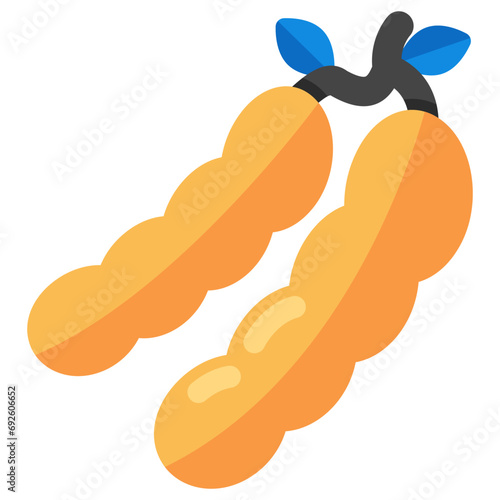 Editable design icon of tamarind 