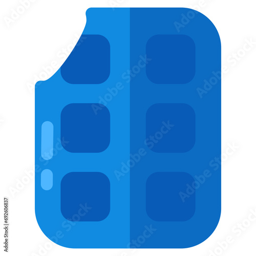 A colored design icon of chocolate 