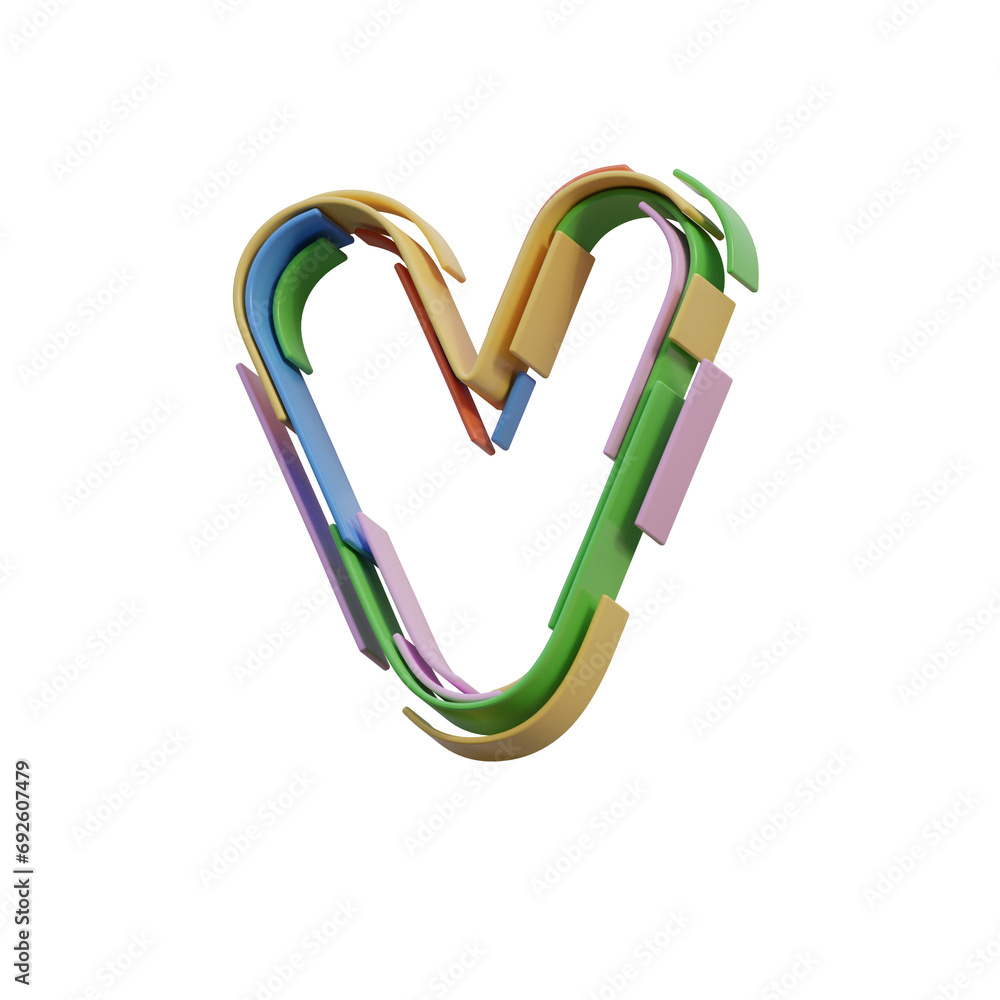 Color Stripes 3D Alphabet PNG Letters Color Stripes 3D Alphabet PNG Letters