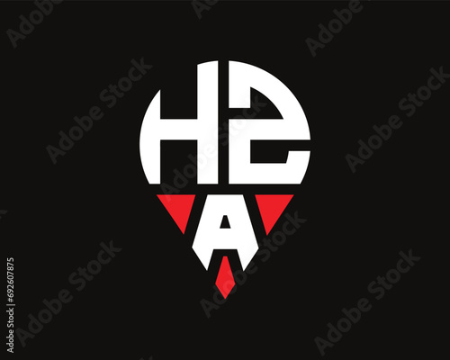 Free Download HZA letter location shape logo design. - GFXLoad