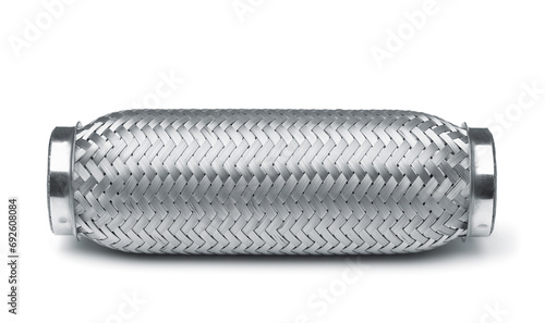 Side view of car exhaust flexible pipe