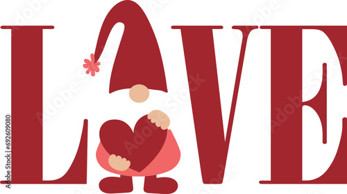 Gnome Love - Valentine's Gnome Illustration