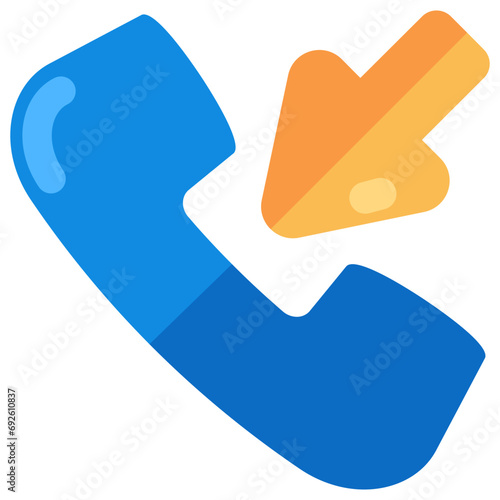 Trendy design icon of incoming call