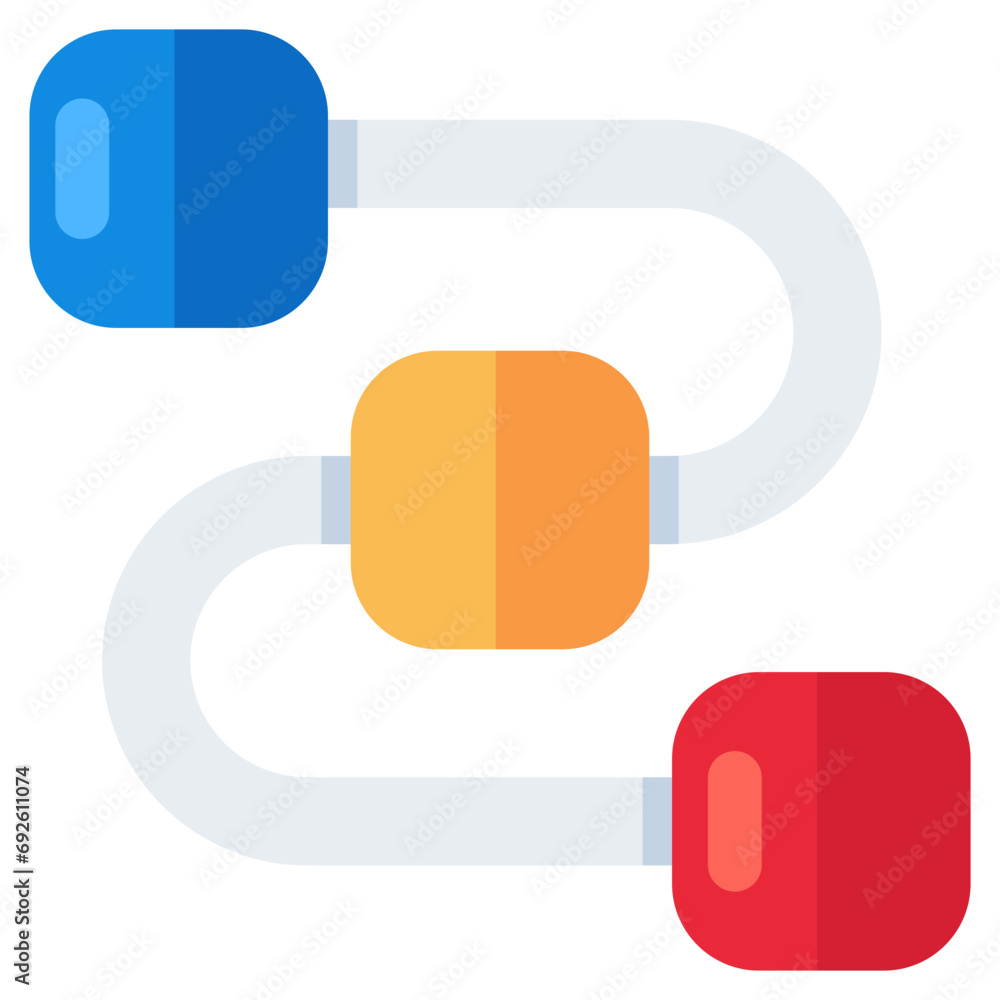 Conceptual flat design icon of hierarchy Conceptual flat design icon of hierarchy