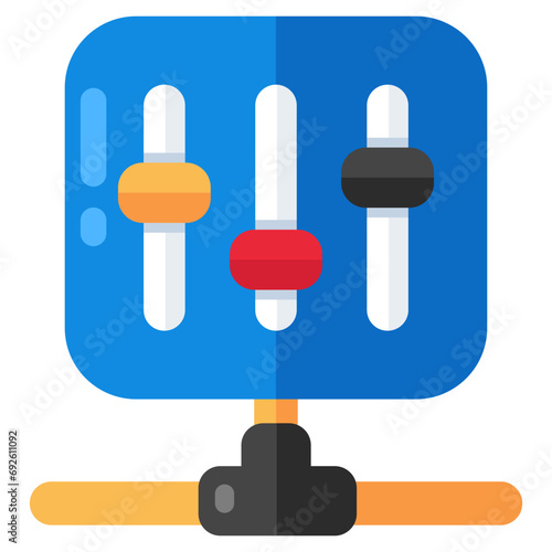 Editable design icon of audio equalizer