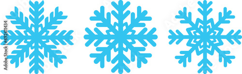 Snowflake icon or logo Christmas and winter theme Vector ‏