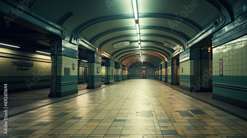 Empty subway station in the city