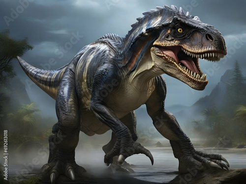 tyrannosaurus rex dinosaur. Generated with AI © Udayakumar