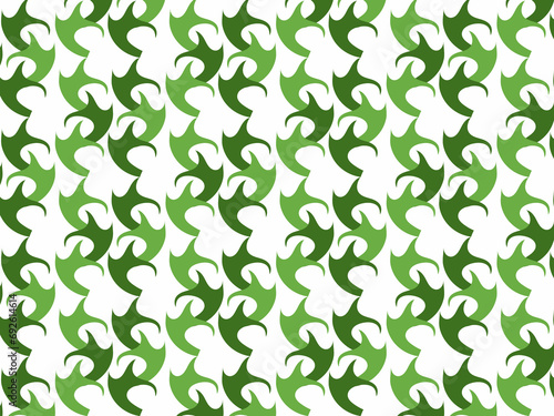 seamless pattern of green leaves
