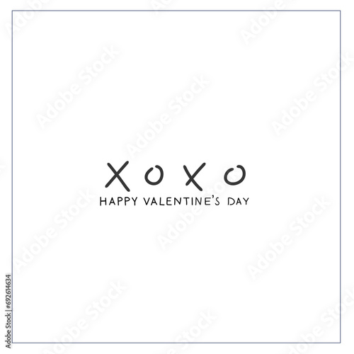  Valentine event corporate greeting graphic design template with Hand drawn vector illustration message _ Valentine's day 