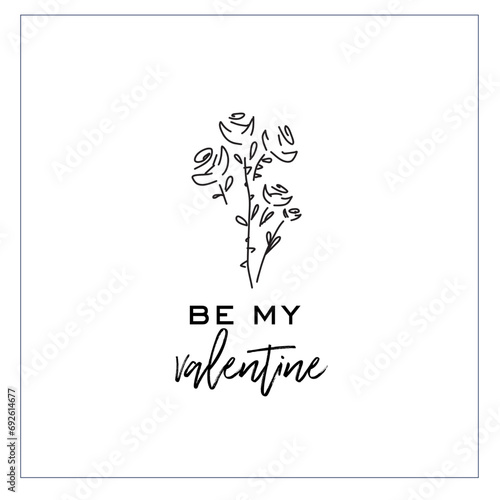  Valentine event corporate greeting graphic design template with Hand drawn vector illustration _ Valentine's day 