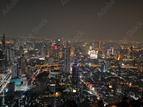 Aerial view from the financial district of Bangkok © neftali