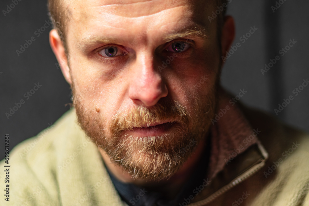 Mental health, sad man depresion, copy space selective focus background image Mental health, sad man depresion, copy space selective focus background image
